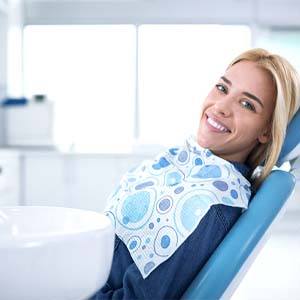 Female dental patient at appointment with emergency dentist in Fairfax, VA