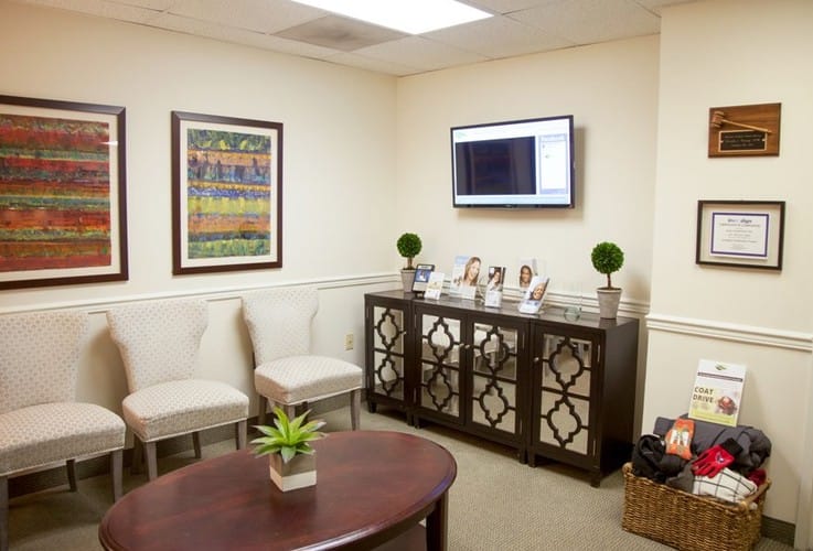 Comfortable patient waiting area