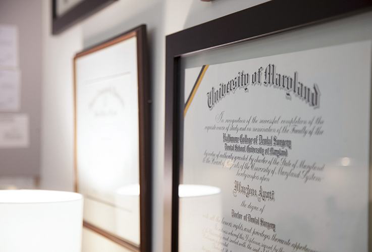 Framed degrees on walls