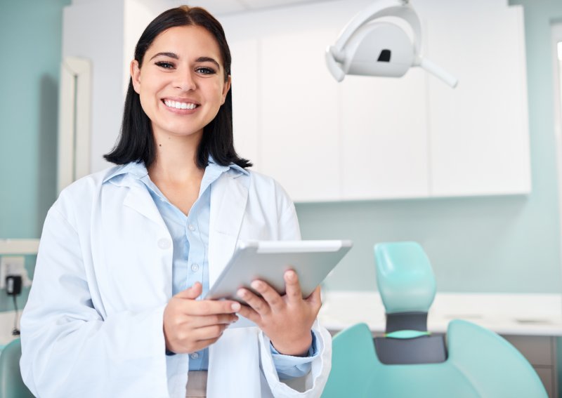 Dentist smiles