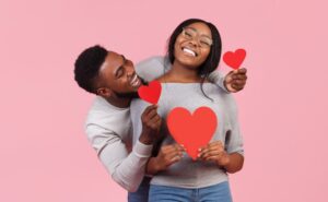 Couple celebrating Valentine's Day
